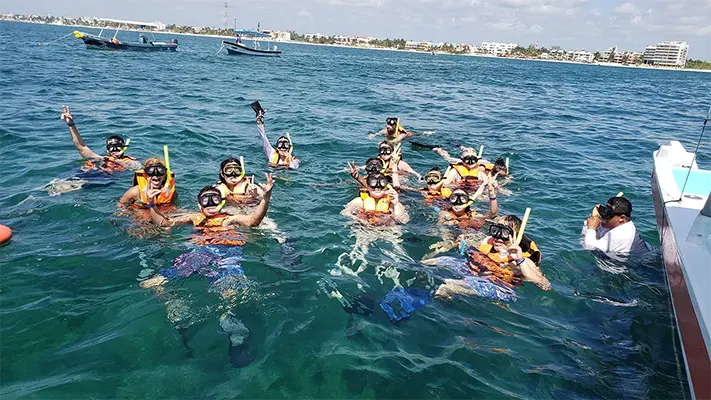 Snorkeling reef with ATVs and Cenotes
